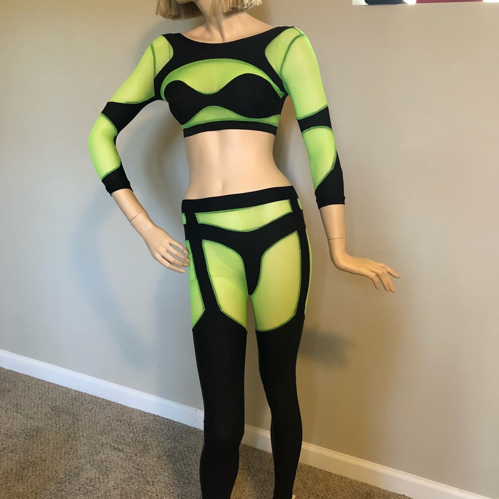 Simon Preen. Green / black Leggings Set - Picture 4 of 6